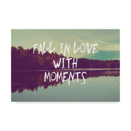 Vintage Skies 'Fall In Love With Moments' Canvas Art,16x24
